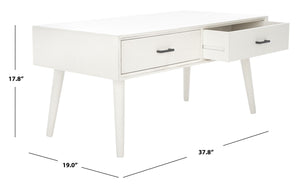 Safavieh Mozart Mid Century 2 Drawer Coffee Table COF5702A