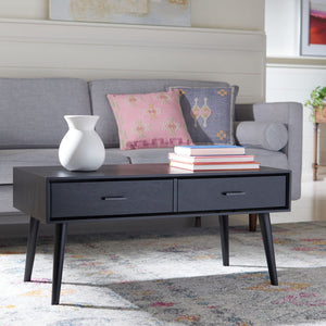 Safavieh Mozart Mid Century 2 Drawer Coffee Table COF5702B