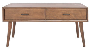 Safavieh Mozart Mid Century 2 Drawer Coffee Table COF5702C