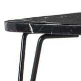 Safavieh Jacky Coffee Table Triangle Black Wood Resin Veneer MDF Metal Tube COF6202A 889048379626