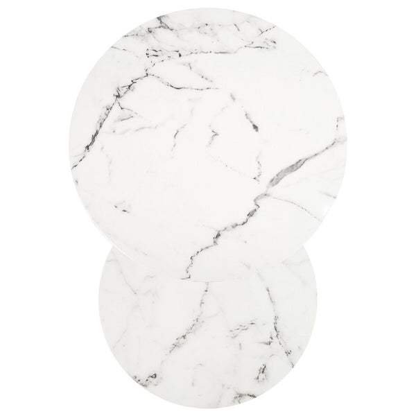 Safavieh Peppino 2 Round Nesting Coffee Table White/Black Mdf COF6208A