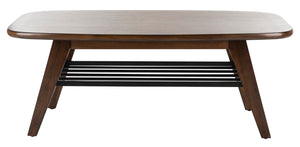 Safavieh Oren 2 Tier Coffee Table Walnut / Black Wood/Metal COF6400A 889048582613