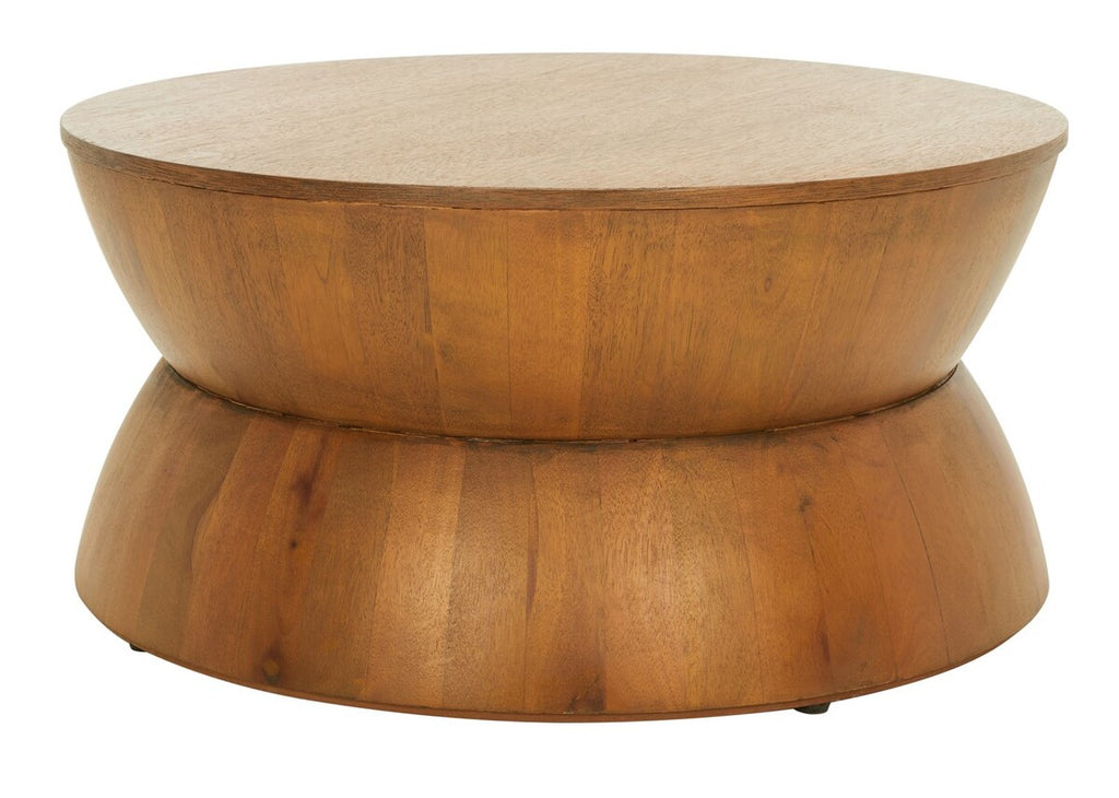 Safavieh Alecto Round Coffee Table Natural Finish  Wood COF6601B