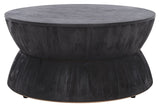 Safavieh Alecto Round Coffee Table Black Wood COF6601D