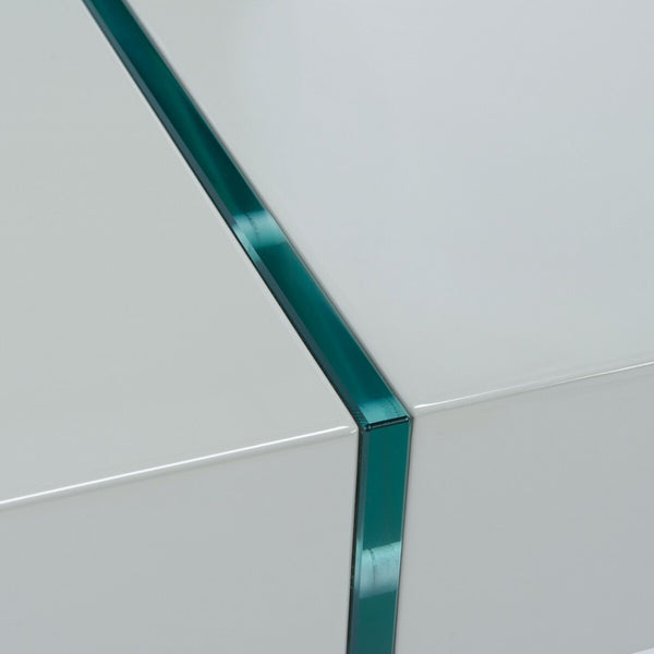 Jacob Rectangular Glass Leg Modern Coffee Table