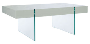 Jacob Rectangular Glass Leg Modern Coffee Table