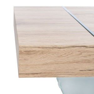 Jacob Rectangular Glass Leg Modern Coffee Table