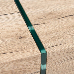 Jacob Rectangular Glass Leg Modern Coffee Table