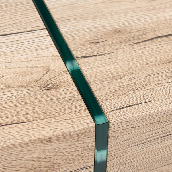 Jacob Rectangular Glass Leg Modern Coffee Table