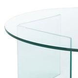 Bexon Tempered Glass Coffee Table Clear Glass COF7301A-2BX