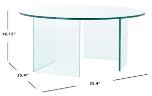Bexon Tempered Glass Coffee Table Clear Glass COF7301A-2BX