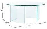 Bexon Tempered Glass Coffee Table Clear Glass COF7301A-2BX