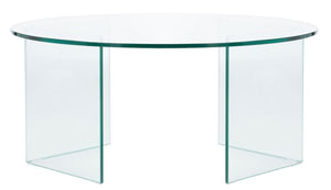 Bexon Tempered Glass Coffee Table Clear Glass COF7301A-2BX