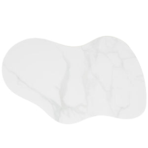 Safavieh Aurora Curvy Coffee Table White Ceramic Faux Marble / Natural COF8103A