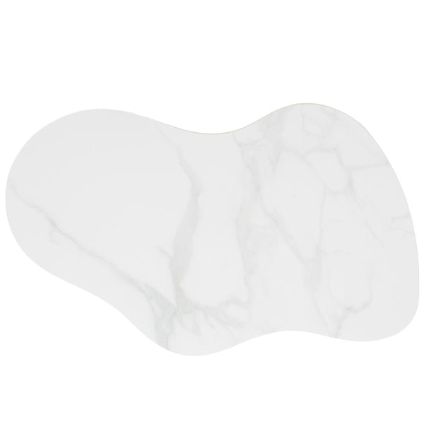 Safavieh Aurora Curvy Coffee Table White Ceramic Faux Marble / Natural COF8103A