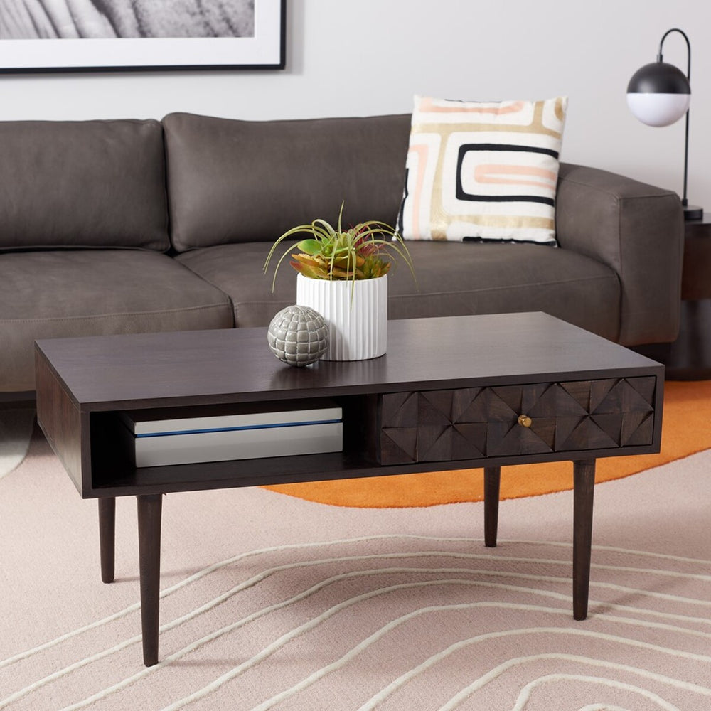 Safavieh Lexington Coffee Table Walnut Wood COF9006A