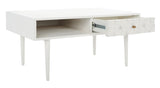 Safavieh Lexington Coffee Table White Wash Wood COF9006B