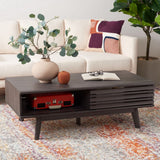 Safavieh Rori 2 Door Coffee Table Distressed Black COF9600E