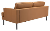 Zuo Modern Decade 100% Polyester, Plywood, Steel Modern Commercial Grade Sofa Brown, Black 100% Polyester, Plywood, Steel