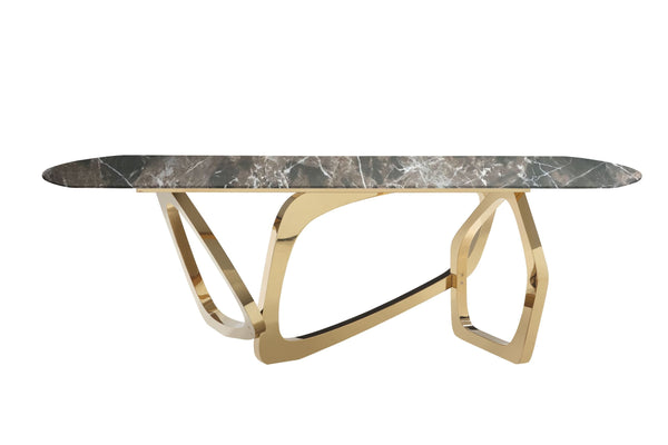 VIG Furniture Modrest Colton - Modern Brown & Gold Dining Table VGZAT112-BRN-DT