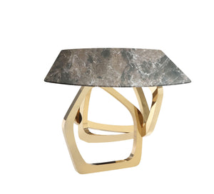 VIG Furniture Modrest Colton - Modern Brown & Gold Dining Table VGZAT112-BRN-DT