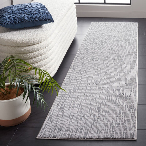 Safavieh Continental 106 Power Loomed Solid & Tonal Rug Dark Grey / Light Grey 9' x 12'