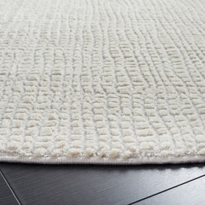 Safavieh Continental 110 Power Loomed Solid & Tonal Rug Ivory / Grey 9' x 12'