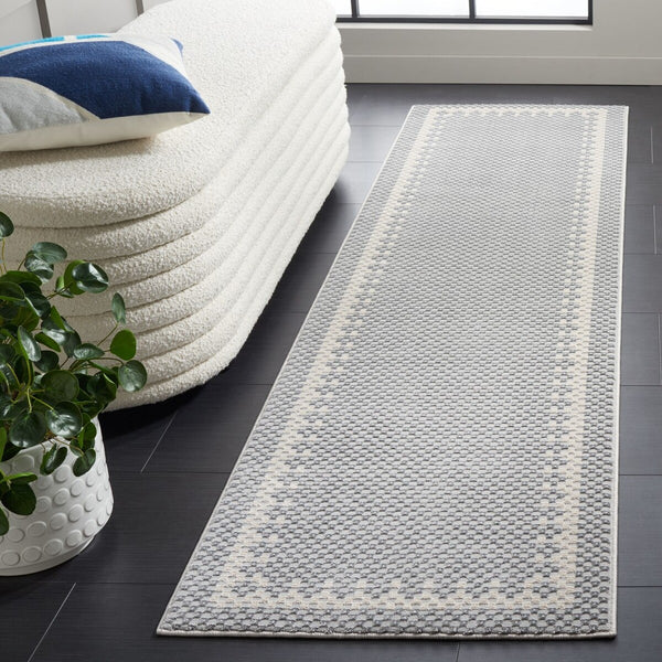 Safavieh Continental 118 Power Loomed Solid & Tonal Rug Grey / Beige 9' x 12'