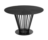 VIG Furniture Modrest Conroy - Modern Black Round Dining Table VGFH-0259917-BB-BLK-DT