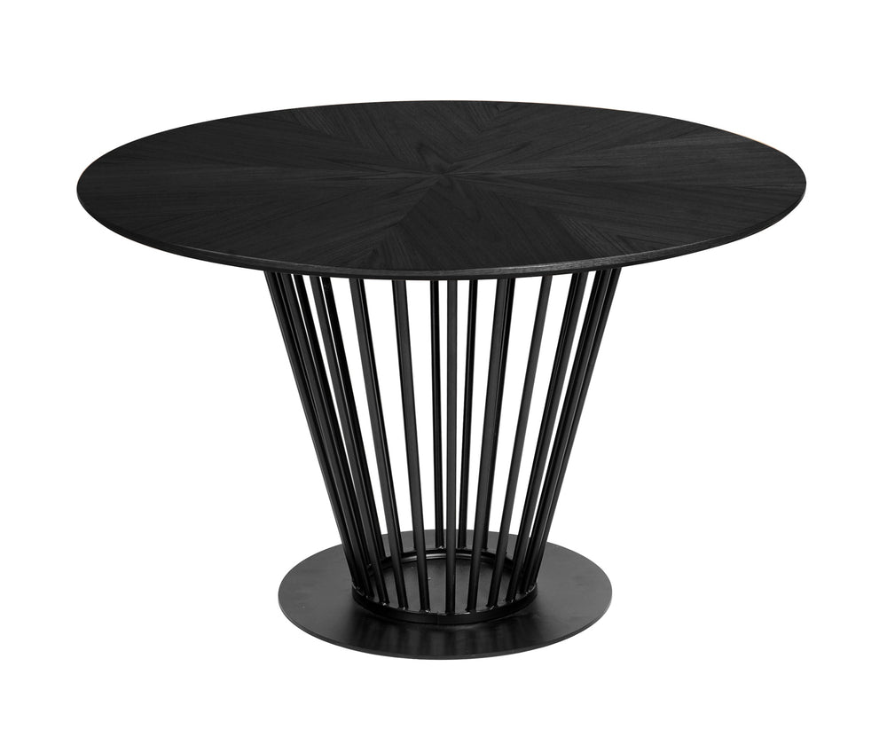VIG Furniture Modrest Conroy - Modern Black Round Dining Table VGFH-0259917-BB-BLK-DT