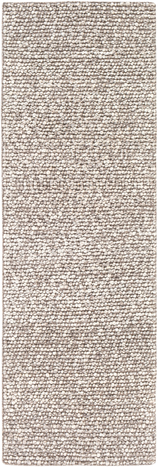 Como COO-2300 Cottage Viscose, Wool Rug COO2300-268 Medium Gray, Ivory 50% Viscose, 50% Wool 2'6" x 8'