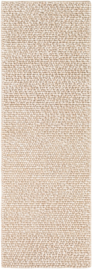 Como COO-2301 Cottage Viscose, Wool Rug COO2301-268 Khaki, Ivory 50% Viscose, 50% Wool 2'6" x 8'