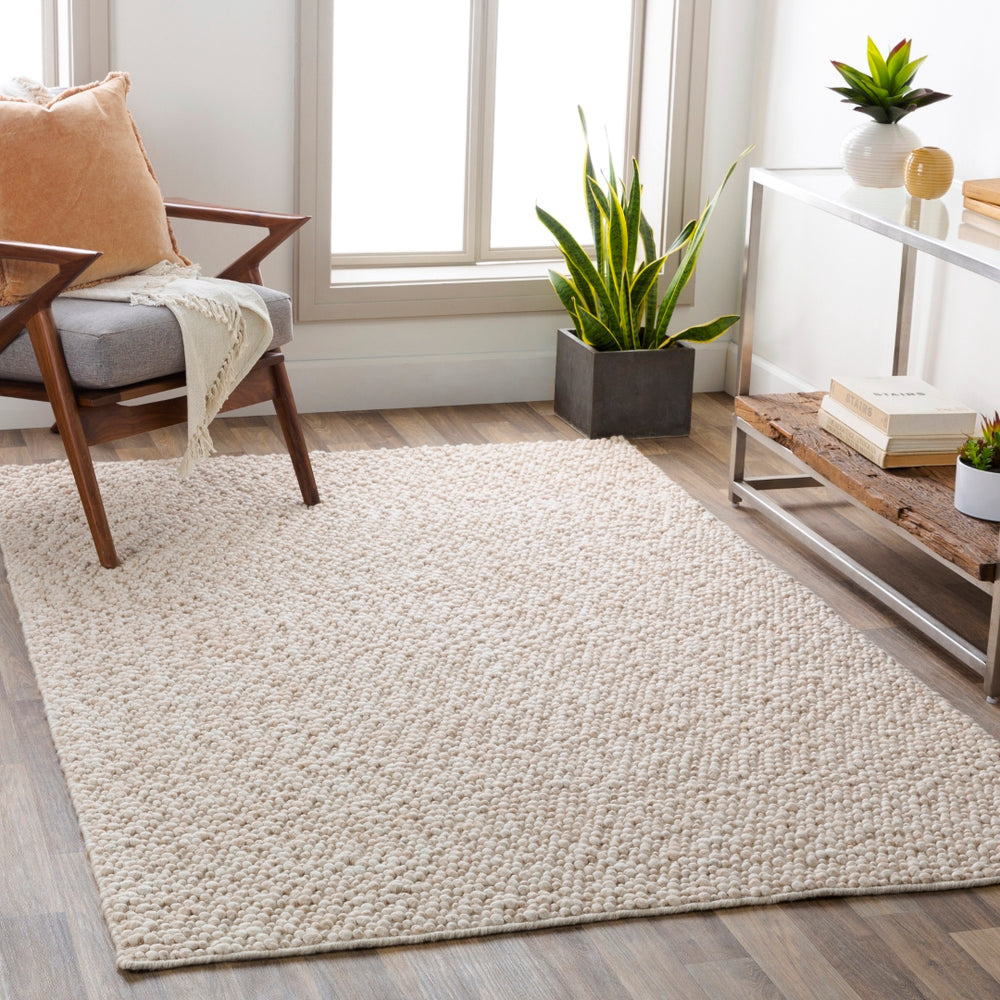 Como COO-2301 Cottage Viscose, Wool Rug COO2301-81012 Khaki, Ivory 50% Viscose, 50% Wool 8'10" x 12'