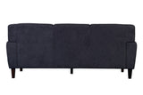 Porter Designs Evan Soft Textured Microfiber Contemporary Sofa Gray 01-195-01-8131