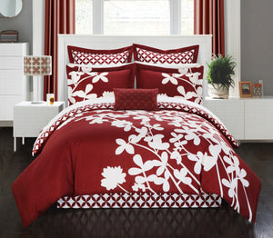 IRIS RED QUEEN 7PC COMFORTER SET