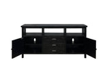 Vilo Home Country Solid Wood 65" Black TV Stand with 2 Drawers and 2 Doors VH6505 VH6505