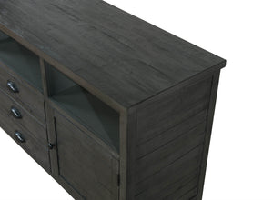 Vilo Home Country Solid Wood 65"  Gray TV Stand with 2 Drawers and 2 Doors VH6506 VH6506