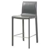 Gervin Recycled Leather Counter Stool - Set of 2