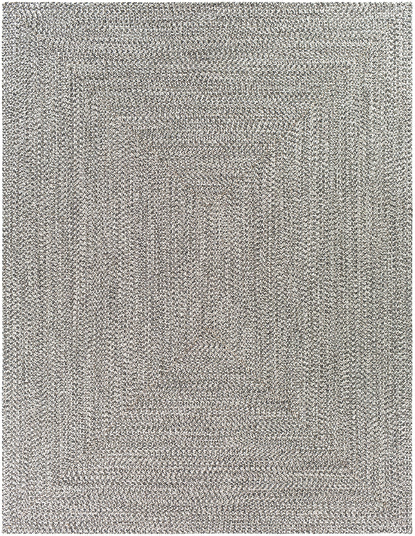 Chesapeake Bay CPK-2302 Cottage Polypropylene Rug CPK2302-7696 Charcoal, Medium Gray, Cream 100% Polypropylene 7'6" x 9'6"