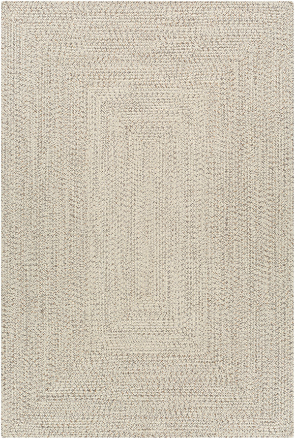 Chesapeake Bay CPK-2303 Cottage Polypropylene Rug CPK2303-576 Medium Gray, Camel, Cream 100% Polypropylene 5' x 7'6"