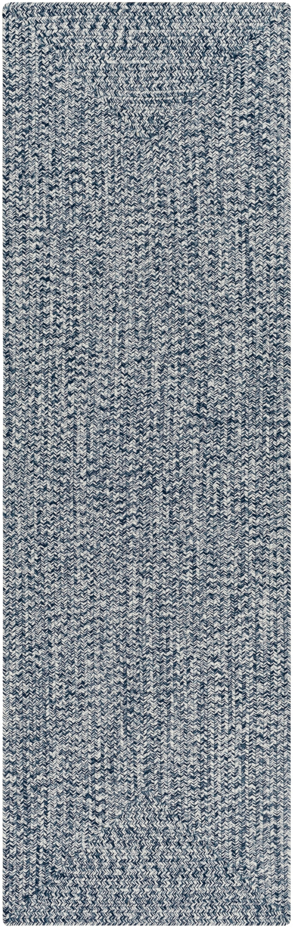 Chesapeake Bay CPK-2304 Cottage Polypropylene Rug CPK2304-268 Dark Blue, Medium Gray, Cream 100% Polypropylene 2'6" x 8'