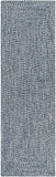 Chesapeake Bay CPK-2304 Cottage Polypropylene Rug CPK2304-268 Dark Blue, Medium Gray, Cream 100% Polypropylene 2'6" x 8'