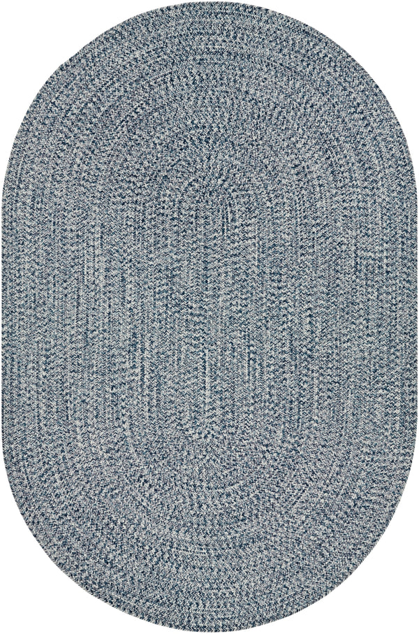 Chesapeake Bay CPK-2304 Cottage Polypropylene Rug CPK2304-69OV Dark Blue, Medium Gray, Cream 100% Polypropylene 6' x 9' Oval