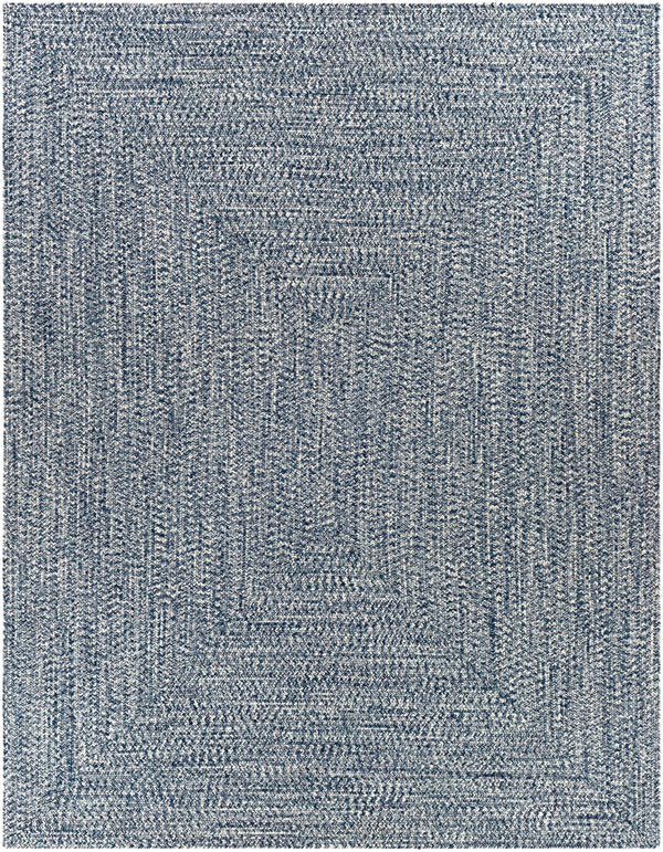 Chesapeake Bay CPK-2304 Cottage Polypropylene Rug CPK2304-7696 Dark Blue, Medium Gray, Cream 100% Polypropylene 7'6" x 9'6"