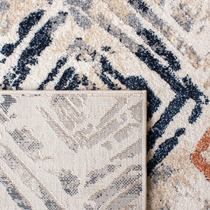 Coppertone 324 Contemporary Power Loomed 95% Polypropylene, 5% Polyester Rug Ivory / Navy