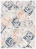 Coppertone 324 Contemporary Power Loomed 95% Polypropylene, 5% Polyester Rug Ivory / Navy