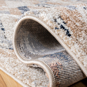 Coppertone 356 Contemporary Power Loomed 95% Polypropylene, 5% Polyester Rug Ivory / Navy