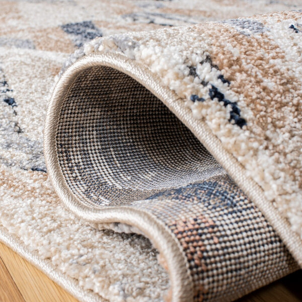 Coppertone 356 Contemporary Power Loomed 95% Polypropylene, 5% Polyester Rug Ivory / Navy