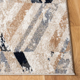 Coppertone 356 Contemporary Power Loomed 95% Polypropylene, 5% Polyester Rug Ivory / Navy