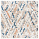 Coppertone 356 Contemporary Power Loomed 95% Polypropylene, 5% Polyester Rug Ivory / Navy